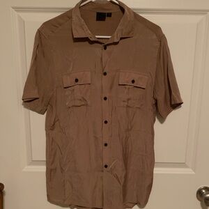 ASOS Men's Casual Tan Button Down Shirt